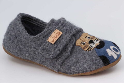 Filzfinken Fussball grau