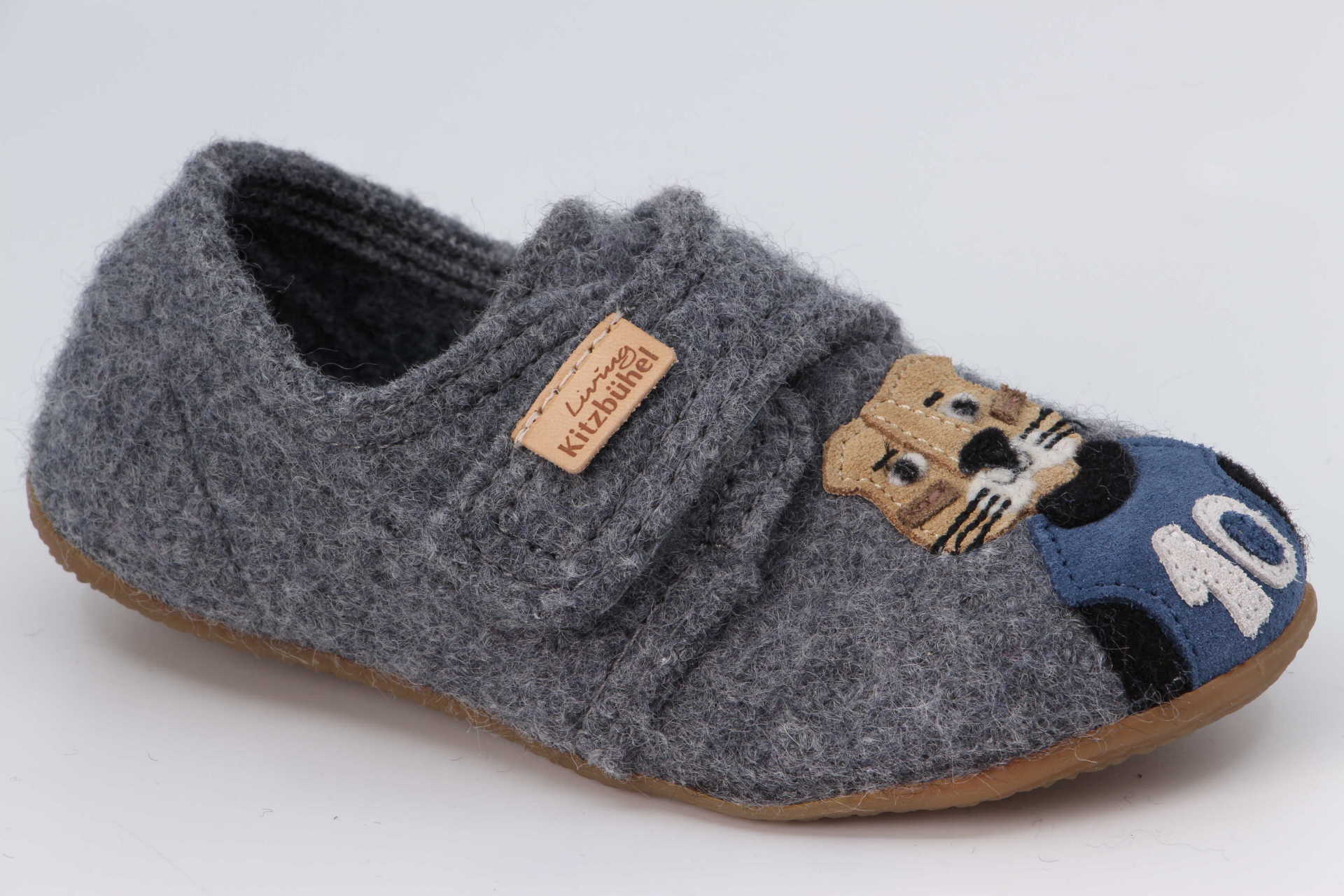 Filzfinken Fussball grau