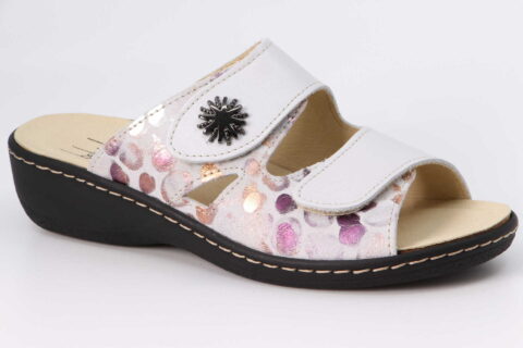 Hausschuhe weiss / metallic