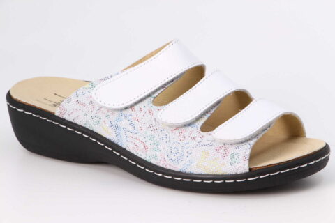 Hausschuhe weiss / multi