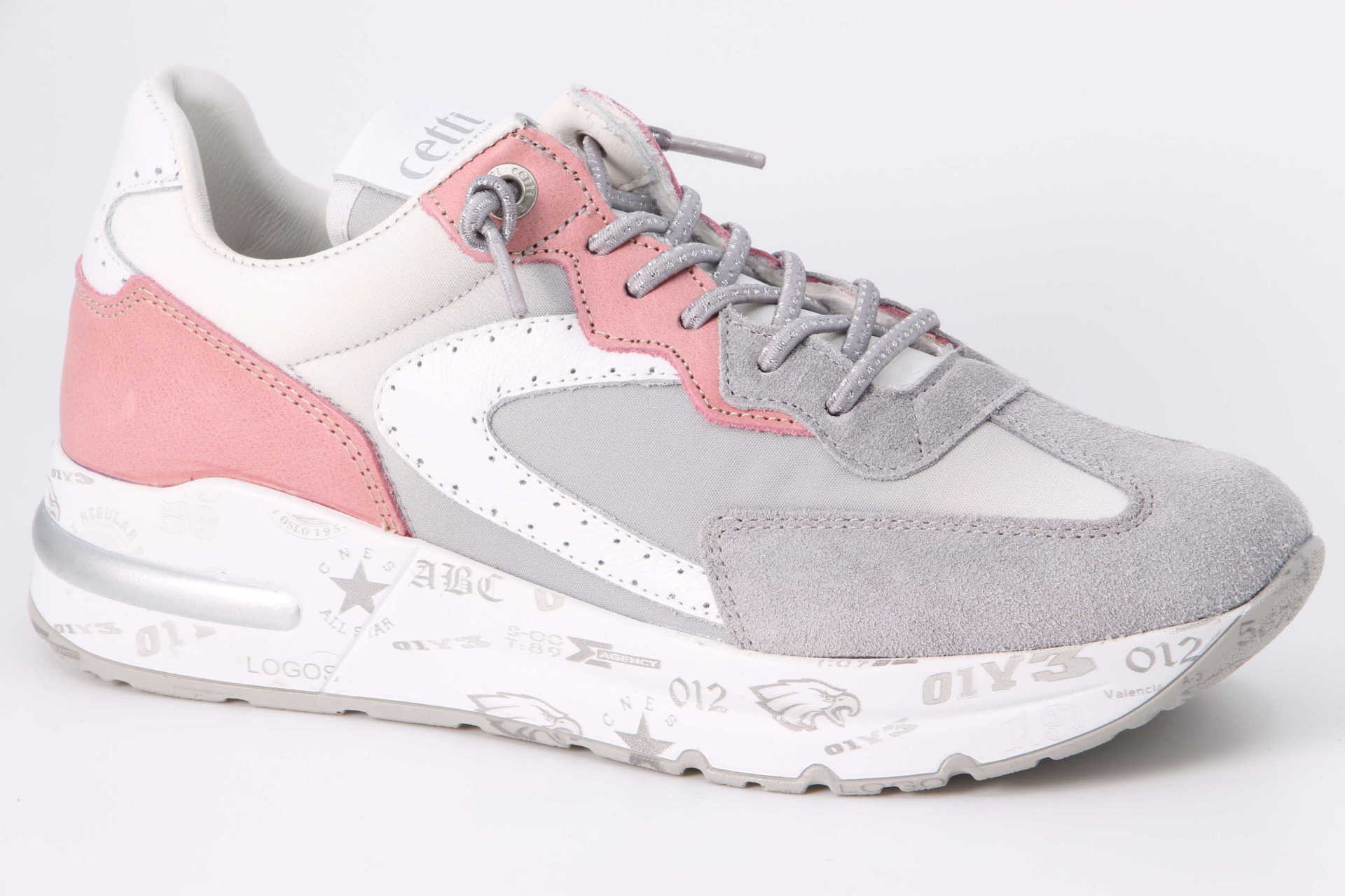 Sneaker grau / rosa / weiss