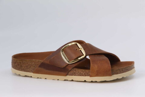 Siena Big Buckle schmal cognac