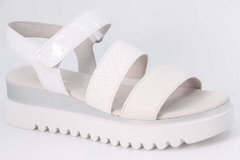 Sandalette latte / weiss