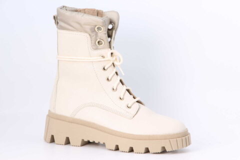 Schnürstiefelette panna