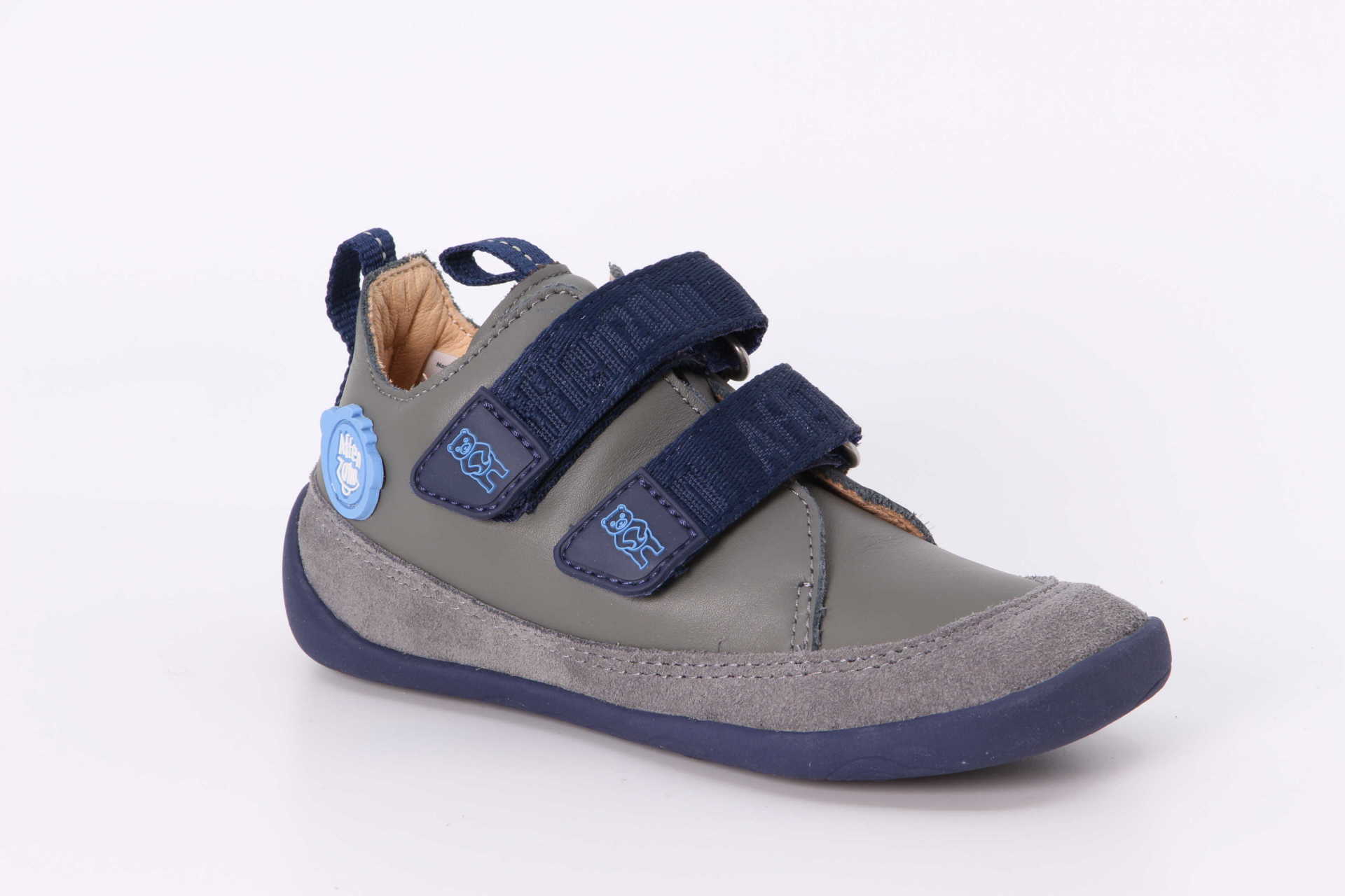 Bär Barfuss-Sneaker grau / blau