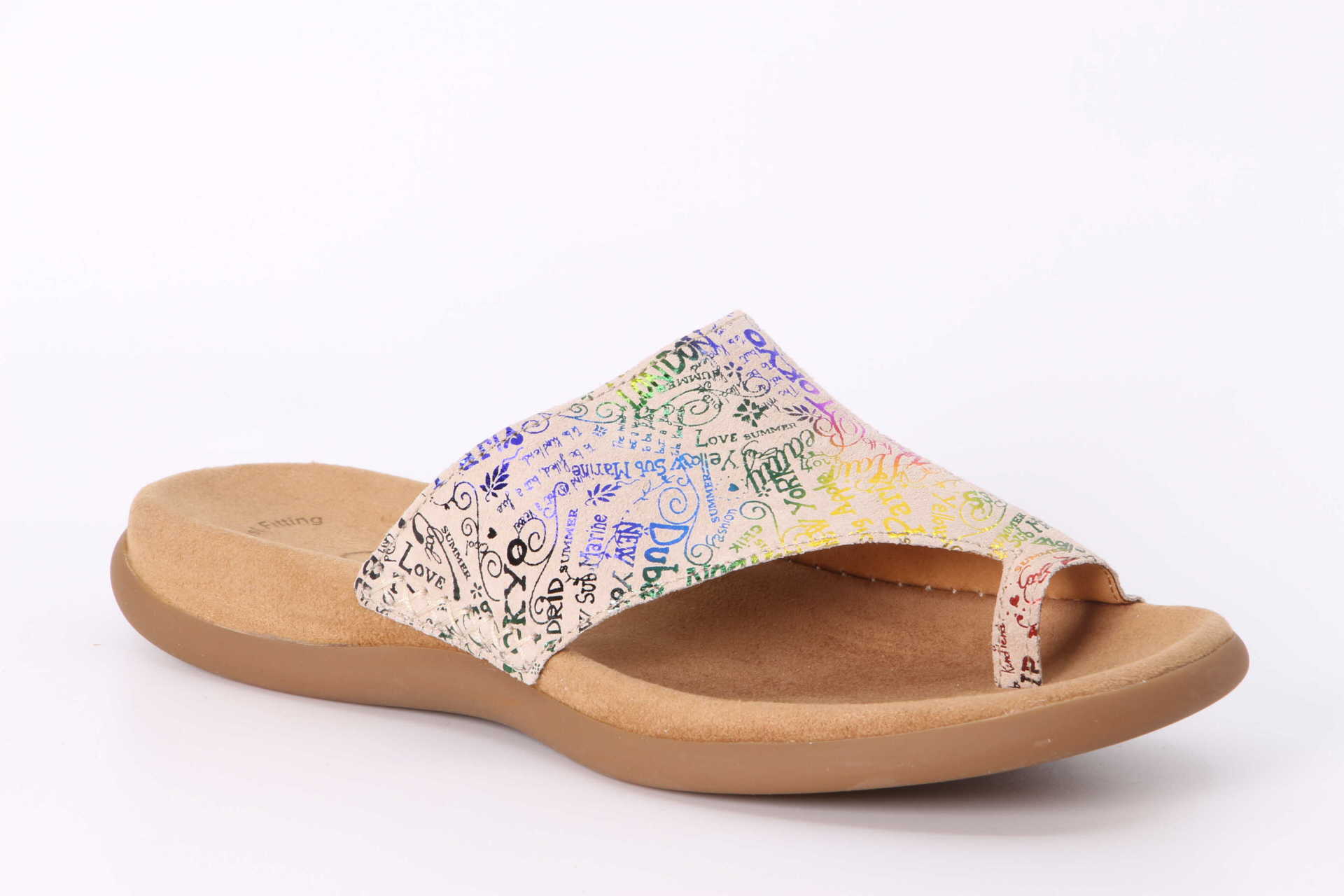 Pantolette beige multi