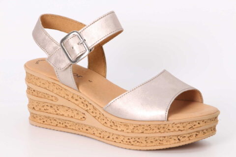 Sandalette metallic puder